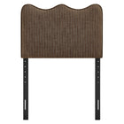 Modway - Athena Rayé Tissu tapis Tête de lit jumelée, Bande de Terre-Quatre positions de montage ajustables