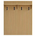Modway - Render Cannelé Panneau porte-manteaux avec tablette in Chêne clair-Assemblée requise