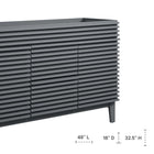 Modway - Render 48" Meuble de toilette de salle de bain compatible double lavabo (non inclus) - Gris-Stratifié lisse
