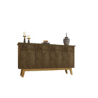 Manhattan Comfort - Buffet moderne mi-siècle Yonkers 160 cm (62,99 po) - Brun rustique-Assemblage à domicile requis Tout le matériel inclus