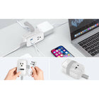 Uncaged Ergonomics - Chargeur de voyage ergonomique sans cage - 4 AC - 2 USB - 1 USB-C - Blanc-1 port USB-C.