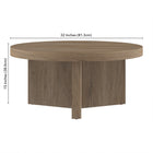 Hudson&Canal - Table basse ron Holm 32" de largeur - Chêne gris vieilli-9