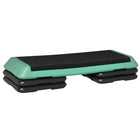 Soozier - Stepper Plateforme Aérobie Réglable 43 po 3 Niveaux Avec Rehausses 4 po, 6 po, 8 po Entraîneur Cardio - Noir Vert-Excellente plateforme d'entraînement cardio pour tonifier, perdre du poids et renforcer le corps   