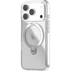 Torras - Coque Ostand Q3 Spin pour iPhone 17 Pro - Transparente-Protection contre les chutes de 10 pi, prête pour l’aventure. Deux fois plus résistant que les exigences de chute de la norme MIL-STD-810H. Protection au-delà des normes militaires. Technologie d’amortissement des chocs ShockMATMC brevetée. Bordure surélevée autour de l’appareil photo et rebord d’écran.