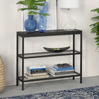 Hudson&Canal - Console Alexis 91 cm (36 po) - Bronze noirci-Une finition en bronze noirci fabriquée à la main est appliquée sur le cadre en acier
