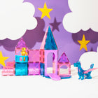 Magna-Tiles - Ensemble de construction magnétique Castle de 25 pièces-Développement: Il encourage les enfants à apprendre en jouant, en explorant la relation de cause à effet et d'autres principes logiques, tout en favorisant le développement de la coordination œil-main et de la motricité fine. 