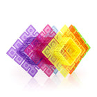 Guidecraft - Interlox Squares de 96 pièces-Un tel jeu les aide également à connecter la vue, le son, le toucher, le goût et l’odorat aux objets, à reconnaître les formes, les motifs et les couleurs, à développer la coordination et la mémoire des yeux de la main, et à créer des liens avec vous et les autres