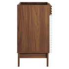 Modway - Render 24" Armoire de toilette de salle de bain (lavabo non inclus) - Noyer blanc-Bassin d’évier non inclus