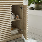 Modway - Render 24" Faux travertin Meuble de salle de bain avec lavabo - Blanc-Bassin d’évier en céramique