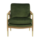 Modway - Langford Performance Velvet Fauteuil d’accent - Noyer vert mousse-Assemblée requise