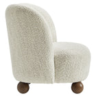 Modway - Monroe Tissu Boucle Chaise d’accent - Noyer perlé-Soutien de ressort sinueux