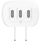 Belkin - Chargeur secteur triple USB-C PD 67 W avec PPS pour ordinateur portable, tablette et smartphone-Chargez un ordinateur portable jusqu'à 67 W sur un seul port.