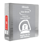 BAZIC Products - 3 po Slant D Ring View Binder with 2 Pockets - Grey - 3 Pack-Effacer la couverture de la vue sur le devant, le noir et le côté