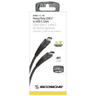 Scosche – Câble tressé USB-C à USB-C Strikeline - 1,2 m (4 pi) - noir-Le câble tressé offre une flexibilité, une résistance et une durabilité sans enchevêtrement