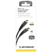 Scosche – Câble tressé USB-C à USB-C Strikeline - 1,2 m (4 pi) - noir-Le câble tressé offre une flexibilité, une résistance et une durabilité sans enchevêtrement