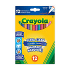 Marqueurs lavables à trait fin ultra-propres Crayola, ensemble de 12-Comprend 12 marqueurs lavables ultra-propres à trait fin aux couleurs classiques, parfaits pour la classe
