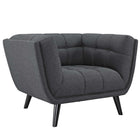 Modway - Bestow Tissu rembourré Fauteuil - Gris-Fauteuil moderne Chic Luxe