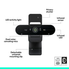 Webcam Logitech 4K Pro avec HDR et micros anti-parasite - Noir-Personnalisez-la: l’application Logi Options+ (3) simplifie la commande du dispositif personnel avec son zoom avant/arrière, son réglage des couleurs, sa mise au point manuelle et ses mises à jour du micrologiciel simplifiées