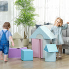Soozier - Blocs de jeu souples - multicolores - ensemble de 11-Le set de jeu doux pour enfants comprend 2 parallélépipèdes, 3 cubes, 3 triangles rectangles, 3 cylindres 
