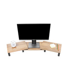 ShoppingAll - Support et rehausseur pour double moniteur - Noyer - Paquet de 5-Le rehausseur d'ordinateur surélève votre écran de 9,3 cm pour une position ergonomique optimale