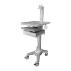 Amer Mounts - Chariot médical sur pied léger avec support d'affichage-Plage de réglage de la hauteur du moniteur 130 mm (5,12 pouces)