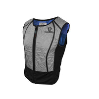 TechNiche—Veste de sport hybride, argenté, très grand-Fermeture à glissière à l’avant avec ventilation en filet et conception à encolure dégagée