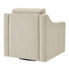 Modway - Liora Performance Velvet Fauteuil - Alabaste-Arrivée entièrement assemblée