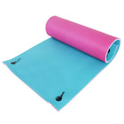 HOMCOM - Tapis flottant - 10 pi x 5 pi - bleu/rose-Cordes d'attache incluses pour éviter que vous et le tapis ne dériviez
