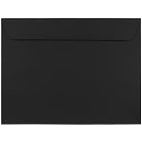 JAM Paper - Grandes enveloppes format livret avec fermeture gommée, 9 x 12 po, noir, pqt/50-Taille : 9 x 12 po