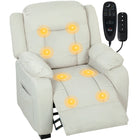 HOMCOM - Fauteuil de massage inclinable avec moteur silencieux - blanc crème-Le fauteuil inclinable électrique silencieux atteint 150 degrés grâce à un moteur sans balais 