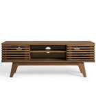 Modway - Render Console multimédia 46 po Meuble TV, Noyer-Pieds en bois effilés