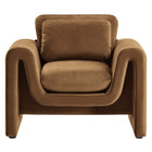 Modway - Waverly Performance Velvet Fauteuil - Brown-Capacité de poids : 330 lb