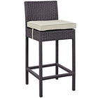 Modway - Convene 4 pièces Terrasse extérieure Coffret de pub - Espresso Beige-Cadre en aluminium revêtu de poudre