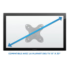 Mount-It! - Support mural pour petit téléviseur à mouvement complet-Plaque murale à un seul goujon pour une installation plus facile