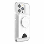 PopSockets - PopWallet+ pour MagSafe avec Anneau Adaptateur Magnétique - Blanc Fresh-Peut contenir jusqu'à 3 cartes ; 6 cartes de visite