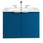 Modway - Maybelle 24" Vanité de salle de bain murale - Blanc marine-8