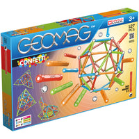 Geomag - Ensemble de construction de tiges et boules magnétiques Confetti - Ensemble de 127 pièces-Système de construction magnétique