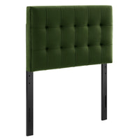 Modway - Lily Cuir végane Tête de lit taille jumelle, Vert mousse-Rembourrage en cuir végane