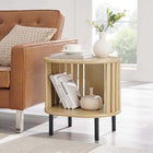 Modway - Fortitude Table d’appoint - Chêne-MDF et panneau de particules