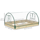 Outsunny - jardinière surélevée 12 poches 4 pi L x 3 pi l x 2 pi H avec serre et fenêtres enroulables-Empêche les oiseaux et les animaux d’entrer
