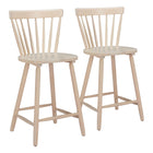 Zuo - Tyce Tabouret de comptoir - Naturel - Ensemble de 2-Pied en bois d’hévéa