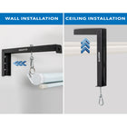 Mount-It! - Support universel pour écran de projection de 12 pouces - Installation murale ou au plafond-Options de fixation polyvalentes : peut être installé au mur ou au plafond