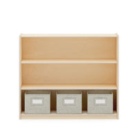 Guidecraft - Meuble de rangement ouvert « EdQ Essentials » à 3 étagères, d’une hauteur de 91,5 cm - Fini bois naturel-Fabriqué en bois durable certifié Greenguard Gold