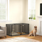 PawHut - Cage pour chien robuste 55 po, grande cage/chenil pour chien avec tapis-Offre un espace extra large, permettant aux grands chiens de s’étirer confortablement 
