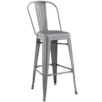 Modway - Promenade Tabouret de bar - Gunmetal-Tabouret de bar style café et bistro