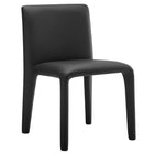Modway - Rhodes Cuir végétalien rembourré Chaise à manger - Noir-Chaise de salle à manger entièrement rembourrée