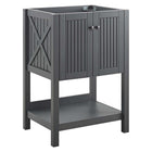 Modway - Steam Armoire de toilette de salle de bain (lavabo non inclus) - Gris-7