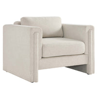 Modway - Visible Tissu Fauteuil - Ivoire-Chaise d’accent moderne