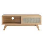 Modway - Soma 47 po Meuble TV, Chêne-Porte coulissante