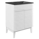 Modway - Render 24" Vanette de salle de bain - Blanc Noir-Assemblée requise